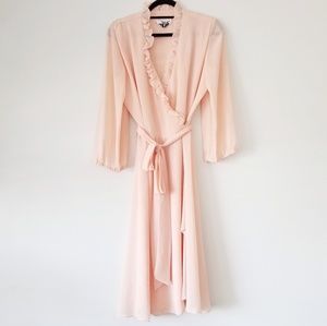 Vintage Sheer Wrap Dress Miss Elliette w ruffles